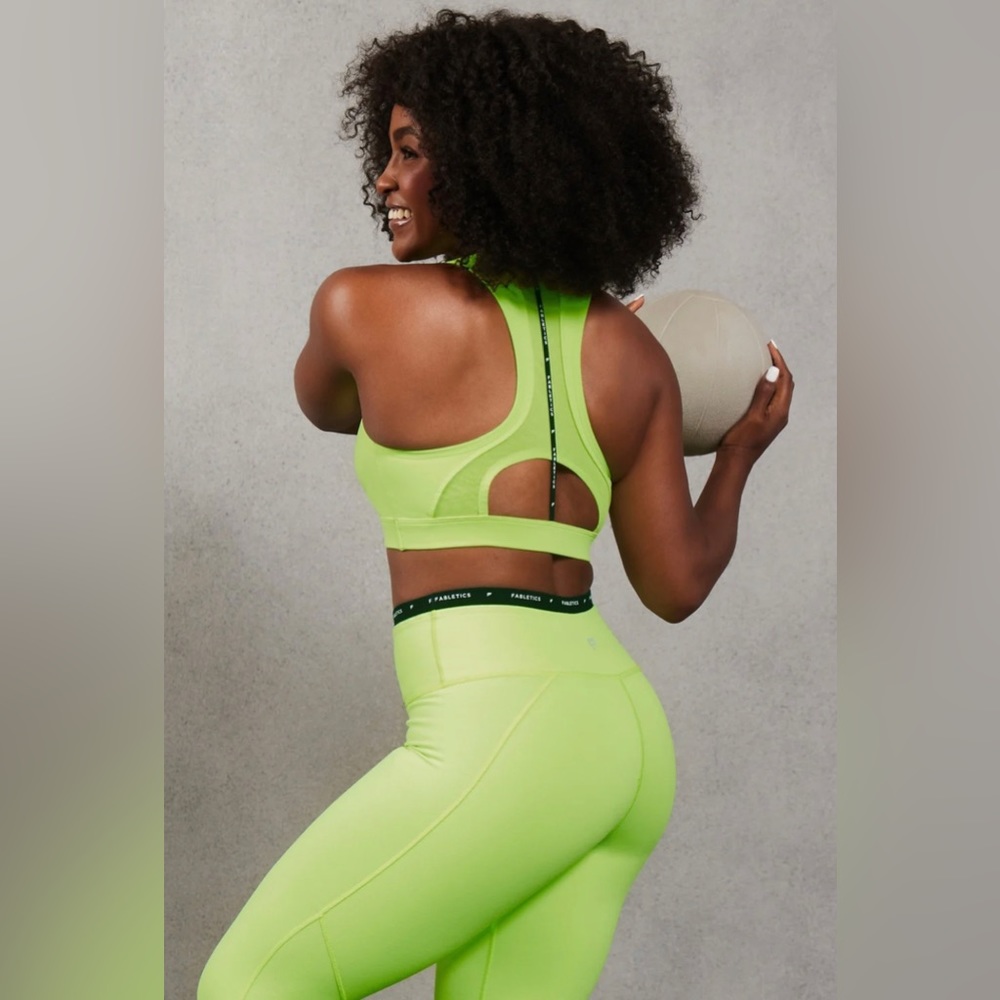Fabletics Neon 2 Piece Activewear Women's Size XS